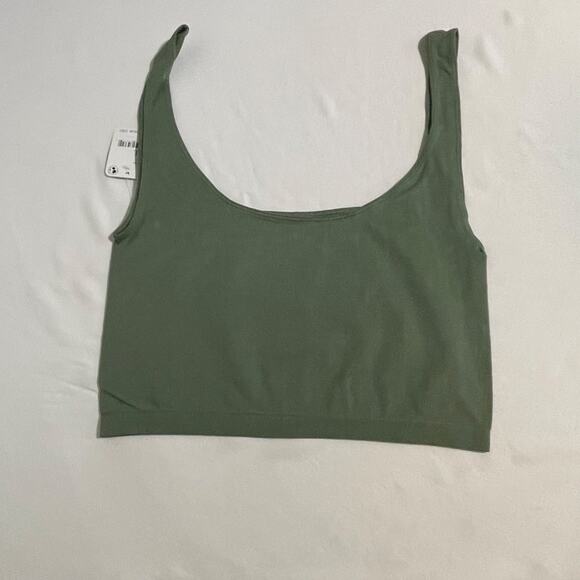 Free People Intimately Scoop-Neck Crop Tank Top New Green Size M/L - Picture 5 of 8